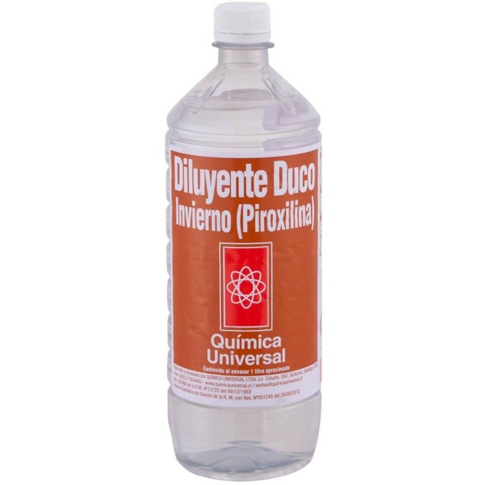 DILUYENTE DUCO INVIERNO PIROXILINA QUIMICA UNIVERSAL 1 LITRO