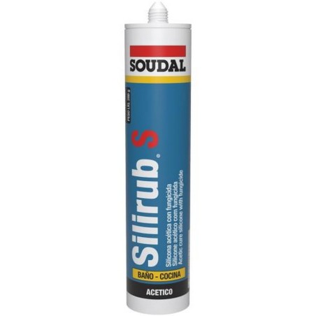 SILIRUB S - SILICONA SANITARIA ACETICA SOUDAL BAÑO COCINA
