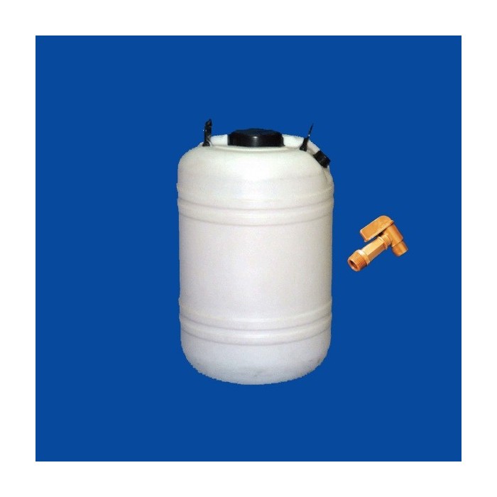 BIDON BOCA ANCHA CON LLAVE 60 LITROS